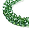Electroplate Transparent Glass Beads Strands EGLA-A035-T6mm-A11-3