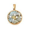 Natural Green Aventurine Chip and Plastic Pearl Pendants GG-CBAD4AE-01G-01-1