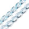 Electroplate Glass Beads Strands EGLA-N012-05D-1