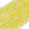 Baking Paint Crackle Glass Bead Strands CCG-S001-8mm-04-2