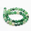 Natural Striped Agate/Banded Agate Bead Strands X-G-K155-B-6mm-08-2
