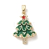 Christmas Brass Micro Pave Cubic Zirconia Pendants KK-K305-07A-02-1
