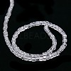 Transparent Cube Shaped Crystal Glass Beads Strands X-GLAA-F012-A03-3