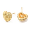 Bumpy Heart Alloy Stud Earrings for Women PALLOY-Q447-18LG-2