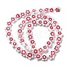 Handmade Millefiori Lampwork Beads Strands LAMP-F035-09O-2