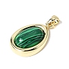 Synthetic Malachite Pendants KK-L267-01G-02-2