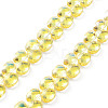 Electroplate Glass Beads Strands EGLA-A036-11A-FP01-1