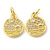 Rack Plating Brass Micro Pave Cubic Zirconia Charms KK-D036-22G-2