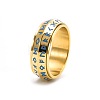 Rune Words Viking Amulet Titanium Steel Rotating Finger Ring PW-WG36209-12-1