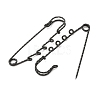 304 Stainless Steel Safety Pins Brooch Findings STAS-C181-01F-B-3