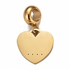 Ion Plating(IP) 304 Stainless Steel European Dangle Charms STAS-O097-09G-2