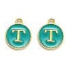 Golden Plated Alloy Enamel Charms LS-ENAM-Q437-15T-1