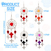 Resin & Synthetic Turquoise Dangle Earrings EJEW-TAC00014-3