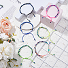 6Pcs 6 Colors Resin Evil Eye Braided Bead Bracelets Set BJEW-FI0001-46-5