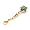 Natural Gemstone Star Pendant Decorations HJEW-JM00648-5
