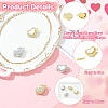 4Pcs 4 Style Brass Micro Pave Clear Cubic Zirconia Box Clasps KK-CJ0003-35-3