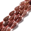 Natural Strawberry Quartz Beads Strands G-B028-A01-1