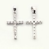 Brass Micro Pave Cubic Zirconia Pendants ZIRC-N009-10P-1