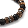 Natural Lava Rock Stretch Bracelets BJEW-JB05359-01-2