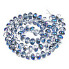 Electroplate Transparent Glass Beads Strands EGLA-N002-16-B01-2