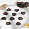 20Pcs Resin Buttons BUTT-LP0001-06-3