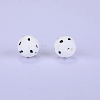 Printed Round Silicone Focal Beads SI-JX0056A-197-1