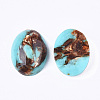 Assembled Synthetic Imperial Jasper and Bronzite  Cabochons G-S329-080E-2