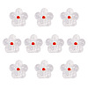 10Pcs Transparent Handmade Bumpy Lampwork Beads LAMP-TADJ0001-48F-2