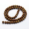 Natural Wood Lace Stone Beads Strands G-I199-17-10mm-2