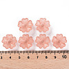Transparent Frosted Acrylic Bead Caps MACR-S371-04A-763-4