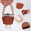PU Leather Heat Resistant Reusable Cup Sleeve AJEW-WH0326-39A-3