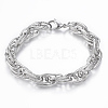 Tarnish Resistant 304 Stainless Steel Rope Chain Bracelets BJEW-K172-10P-1