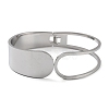 Non-Tarnish Hollow Out 304 Stainless Steel Wide Cuff Bangles BJEW-G689-01P-2