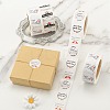 6 Rolls 3 Style Word Handmade with Love Self-Adhesive Kraft Paper Stickers DIY-LS0003-33-6