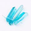 Electroplated Natural Quartz Crystal Graduated Beads Strands G-P315-A07-3
