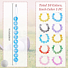 9Pcs 9 Colors Elastic Cords and Acrylic Golf Beads Count Stroke Score Counter HJEW-DR00083-2
