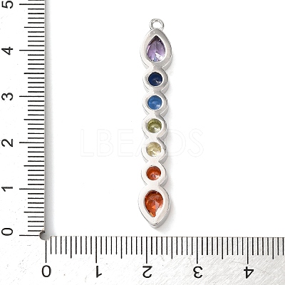 Brass Micro Pave Cubic Zirconia Pendants KK-A295-06A-P-1
