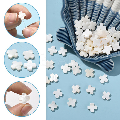 60Pcs Natural Freshwater Shell Beads Strands SSHEL-SC0001-39-1