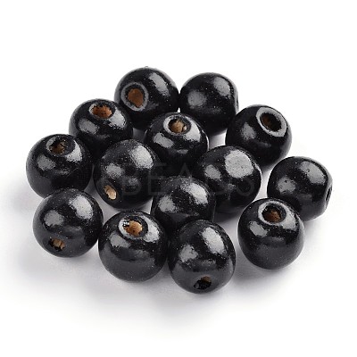 Dyed Natural Wood Beads TB095Y-10-1