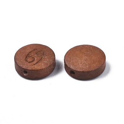 Laser Engraved Wood Beads WOOD-S053-53G-1
