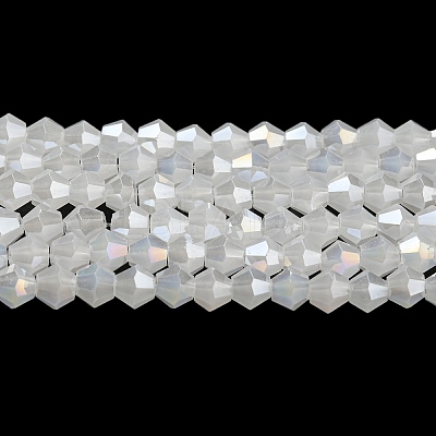 Imitation Jade Electroplate Glass Beads Strands EGLA-A039-J4mm-B06-1