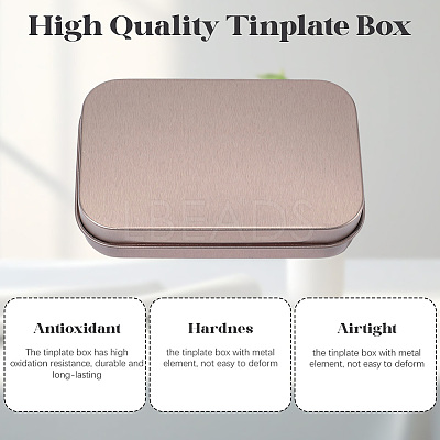 4Pcs Iron Jewelry Storage Boxes with Hinged Lid CON-SP0001-20C-1