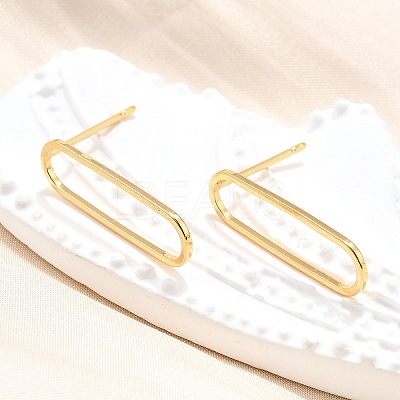 Brass Stud Earrings KK-T038-484B-1