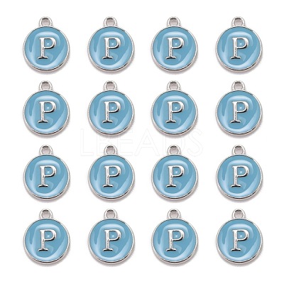 Platinum Plated Alloy Enamel Charms ENAM-S118-04P-P-1