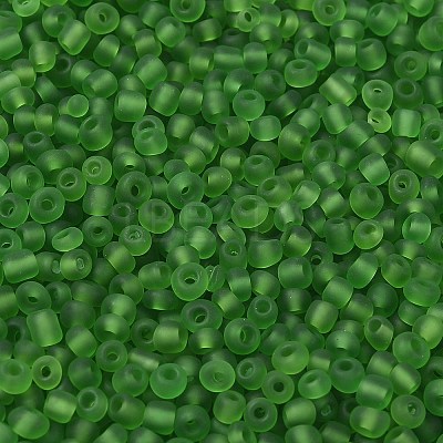 8/0 Frosted Round Glass Seed Beads X-SEED-A008-3mm-M7-1