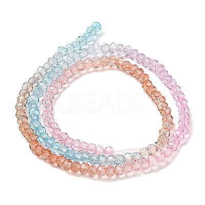 Transparent Painted Glass Beads Strands X1-DGLA-A034-T2mm-A19-1