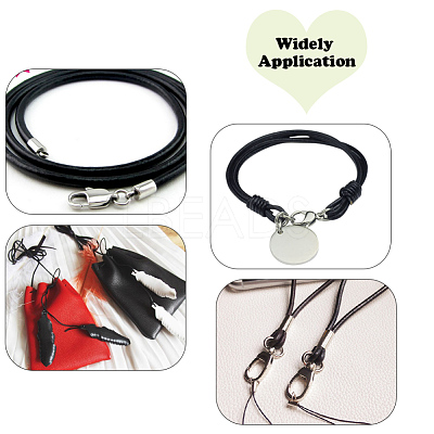Round Braided Cowhide Cords WL-L009-01A-1