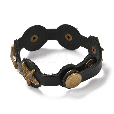 PU Leather Cord Bracelets BJEW-I294-02B-1