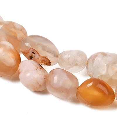 Natural Cherry Blossom Agate Beads Strands G-Z107-A01-1