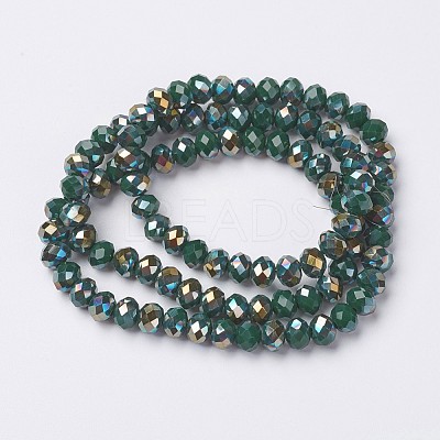 Electroplate Opaque Glass Beads Strands LS-EGLA-A034-P4mm-S03-1